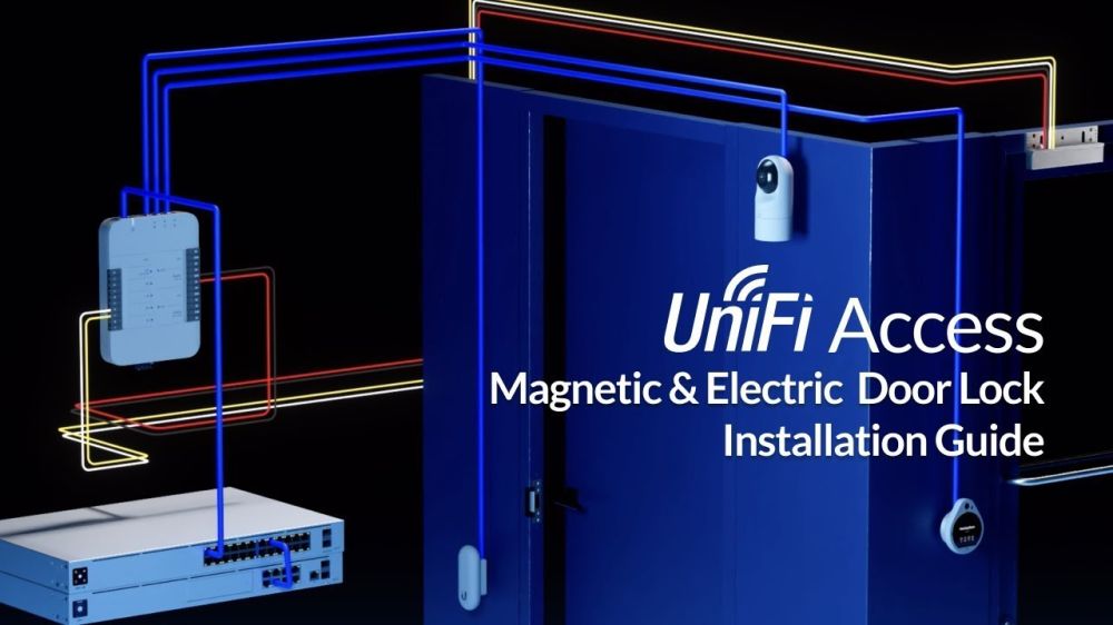 Установка магнитного и электрического замка UniFi Access