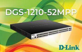 Управляемый L2 коммутатор D-Link DGS-1210-52MPP/ME/B